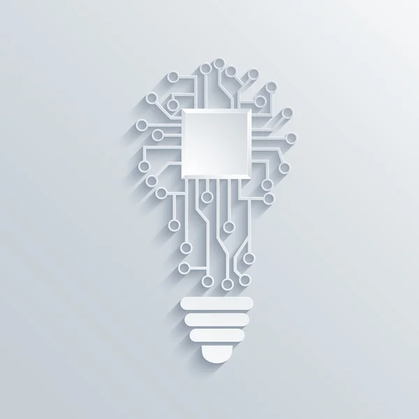 Modern concept light bulb with circuit board — Stock Photo, Image