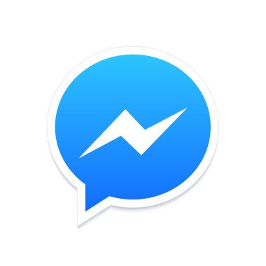 Vektör modern sohbet app simgesi Beyaz