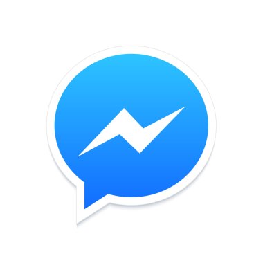 Vector modern chat app icon on white clipart