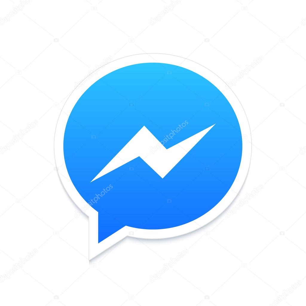 Vector modern chat app icon on white