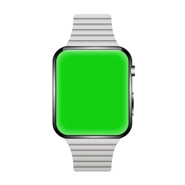 Modern realistic smart watch isolated on white — Stock Vector