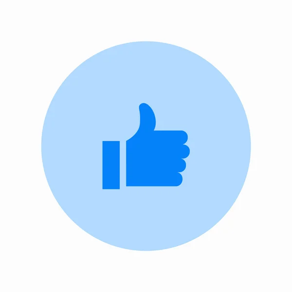 Vector modern thumbs up circle icon on white — Stock Vector