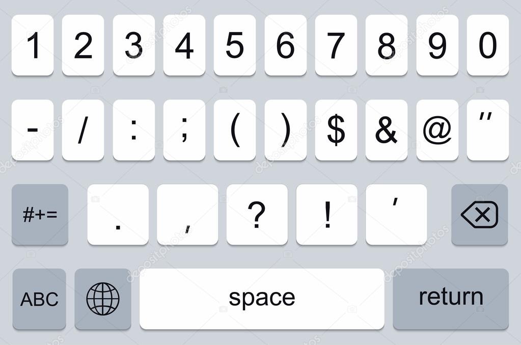 vector modern keyboard of smartphone