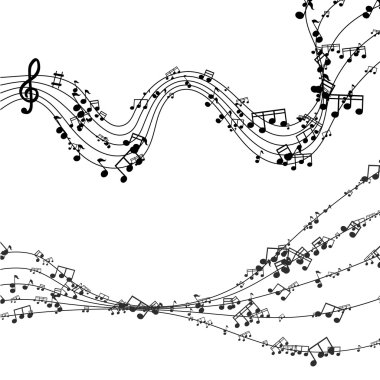 Vektör modern siyah müzik arka plan tasarımı