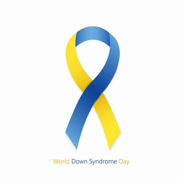 Vektor world down syndrome day symbol på vit — Stock vektor