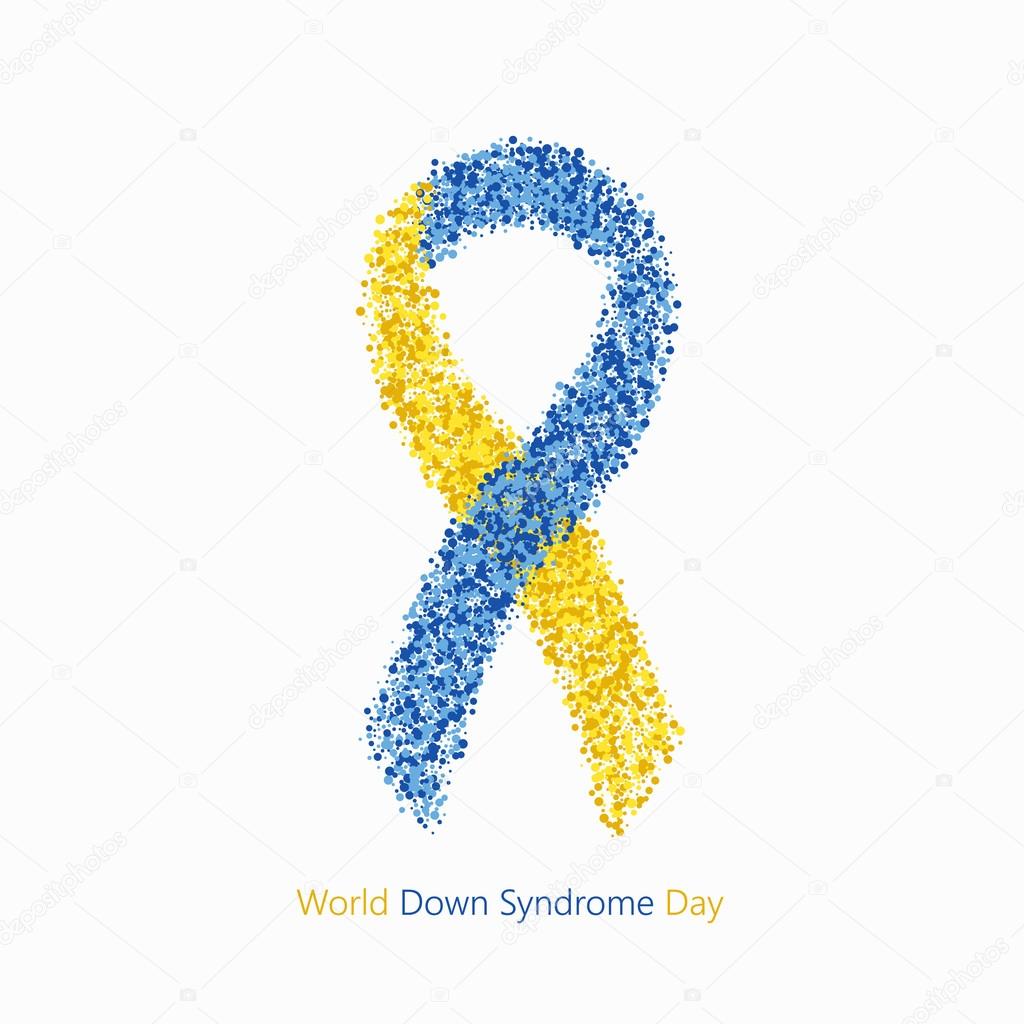 Vector world down syndrome day symbol on white