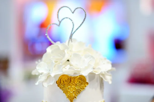 Bolo de casamento branco — Fotografia de Stock