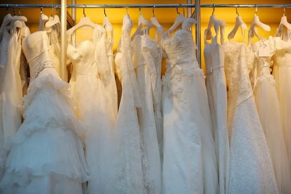 A few beautiful wedding dresses — Stock Photo, Image