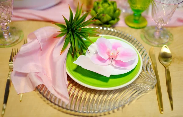 Table set for an event party — Stock Photo, Image