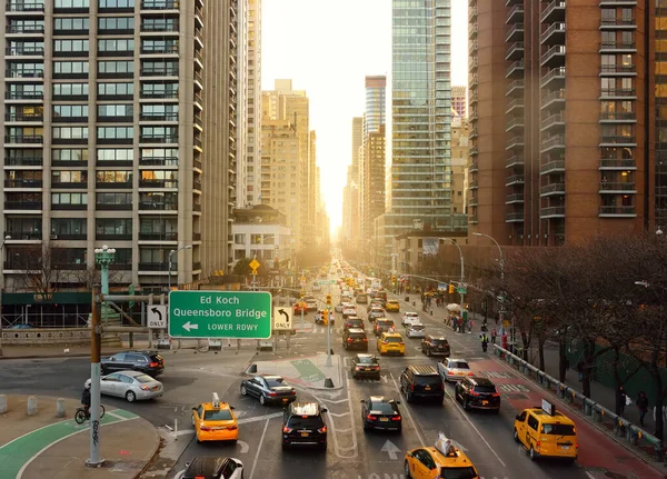 Nueva York Diciembre 2019 Vista Aérea Segunda Avenida Manhattan Nueva — Foto de Stock