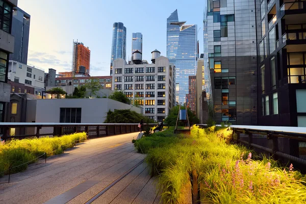 Nova Iorque Eua Maio 2021 Vista High Line Parque Urbano — Fotografia de Stock