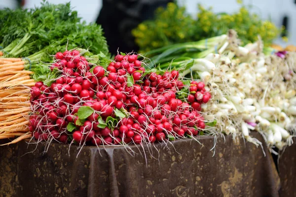 Čerstvá Bio Zelenina Bylinky Trhu Pouličních Farmářů Typický Místní Zemědělský — Stock fotografie