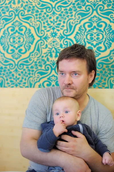 Middle age man with his little son — Stock Photo, Image