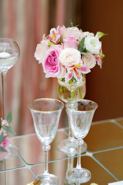 Juego de mesa para recepción de boda —  Fotos de Stock