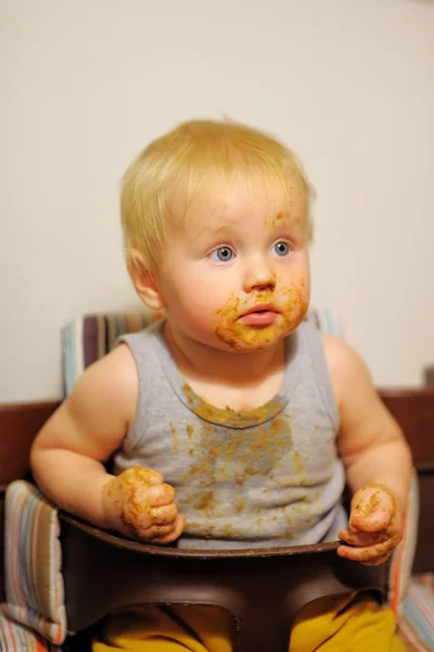 Funny portrait of toddler baby boy — Stock Photo, Image