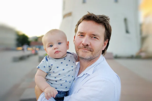 Vader en zijn zoon — Stockfoto