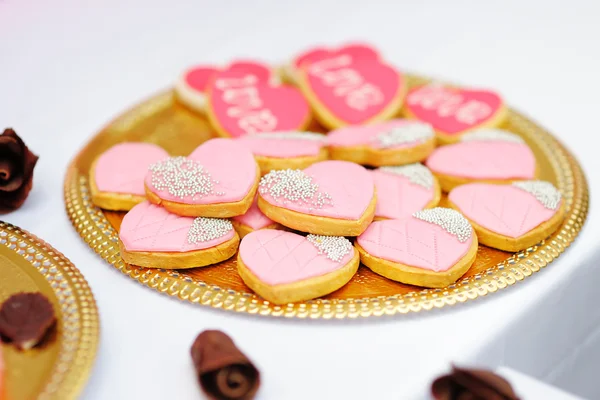 Biscoitos rosa — Fotografia de Stock