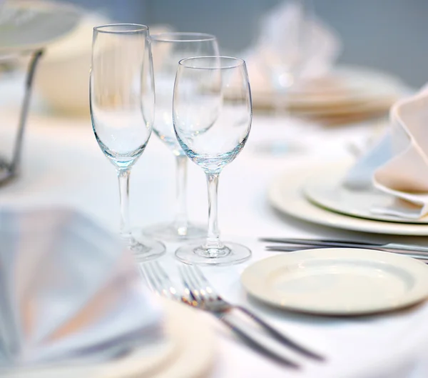 Conjunto de mesa para jantar ou recepção — Fotografia de Stock