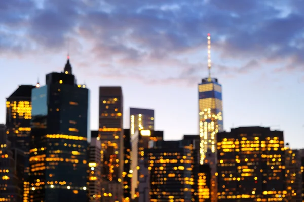 Manhattan skyline bokeh — Stockfoto