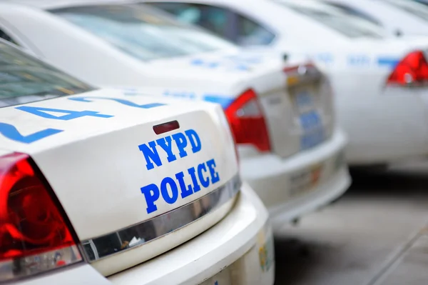 Поліція Нью-Йорка поліцейські машини — стокове фото