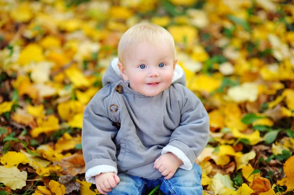 Petit bébé à l'automne — Photo