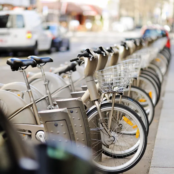 도시 자전거 임대의 행 — 스톡 사진