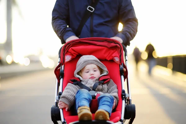 Малыш в коляске — стоковое фото