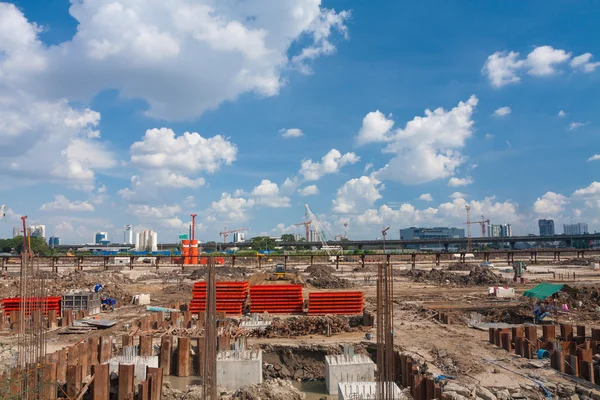 Construção do novo edifício — Fotografia de Stock