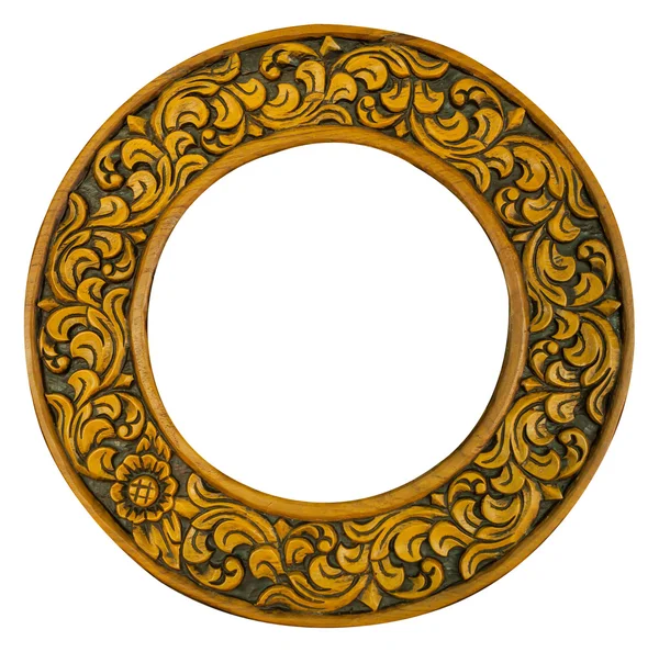 Oval wood frame — Stock Photo, Image