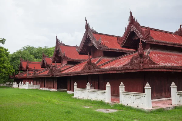 Vista do Palácio Mandalay em Mianmar — Fotografia de Stock