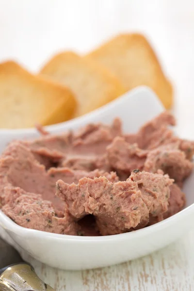 Paté con tostadas — Foto de Stock