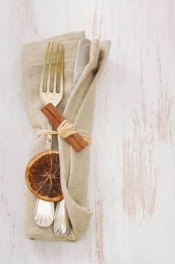 peçete çatal ve bıçak