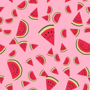 vektörsüz çizgi film desenli karpuz