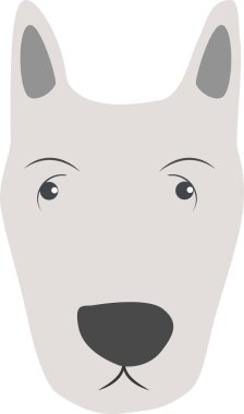 vektör çizgi film çizimi köpek kafası