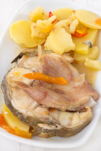 Peixe com batata — Fotografia de Stock