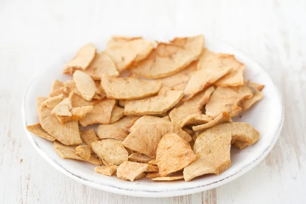 Dried apples on plate — Stock Photo, Image