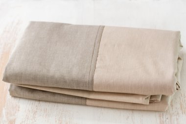 Ahşap arka plan üzerinde Tekstil