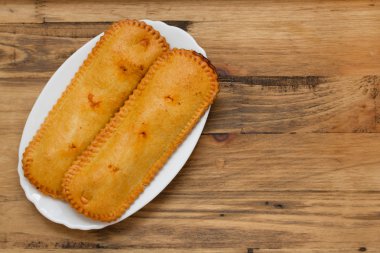 Tipik Portekizce kurabiye plaka üzerinde