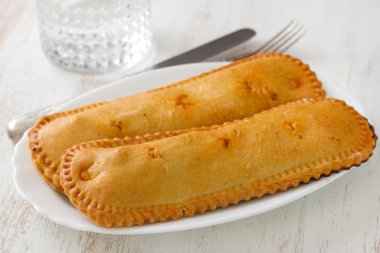 Tipik Portekizce kurabiye plaka üzerinde