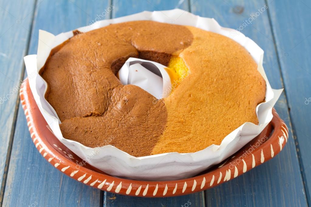 Portuguese Cake Pao De Lo On Paper Stock Photo By C Nataliamylova