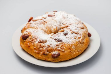 Bolo Rainha ya da Kraliçe Pastası. Geleneksel kuru meyveli Portekiz Xmas keki.