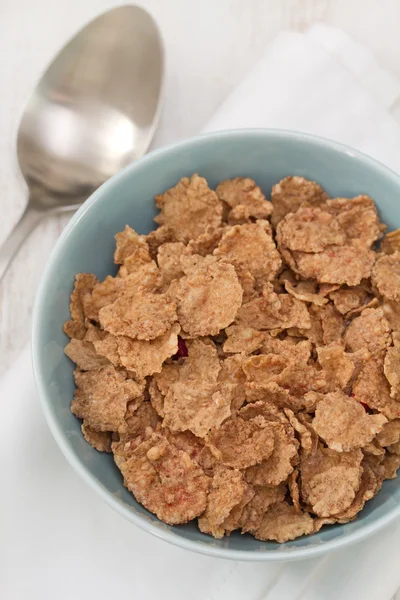 Cereals in blue bowl — Stock Photo, Image