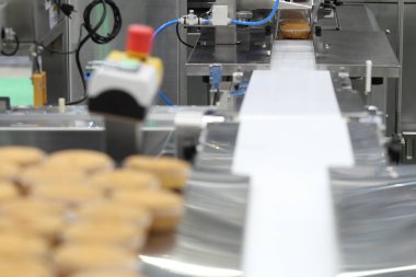 cupcake paketleme makinesi; yiyecek endüstriyel iş geçmişi; seçici odaklanma