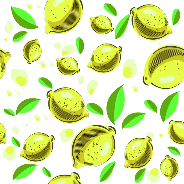 Fondo sin costuras de limón — Vector de stock