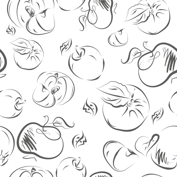 Apple Doodle Hintergrund — Stockvektor