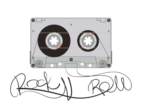 Rock muziek Cassette — Stockvector
