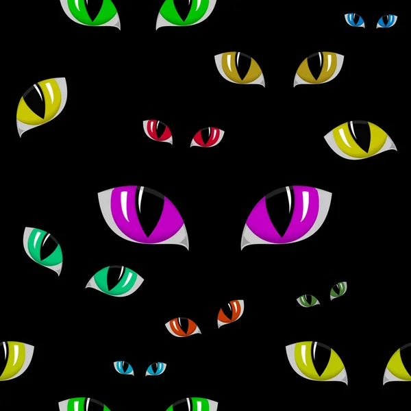 Cat Eye Seamless Texture — Stock Vector