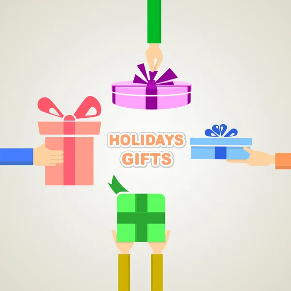 Cadeaux de vacances — Image vectorielle