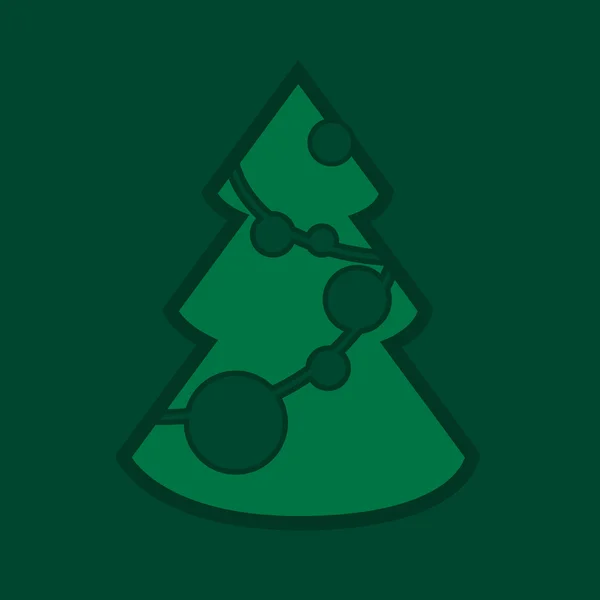 Snpw Christmas tree — Stock Vector