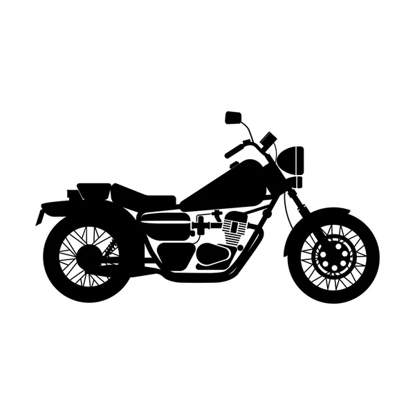 Negro motocicleta — Vector de stock